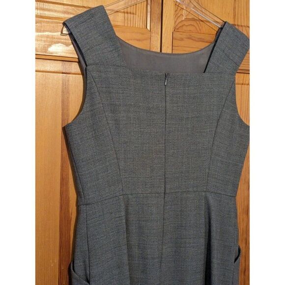 Magaschoni US 6 Sleeveless Fitted Wool Sheath Career Dress Gray - Picture 11 of 14